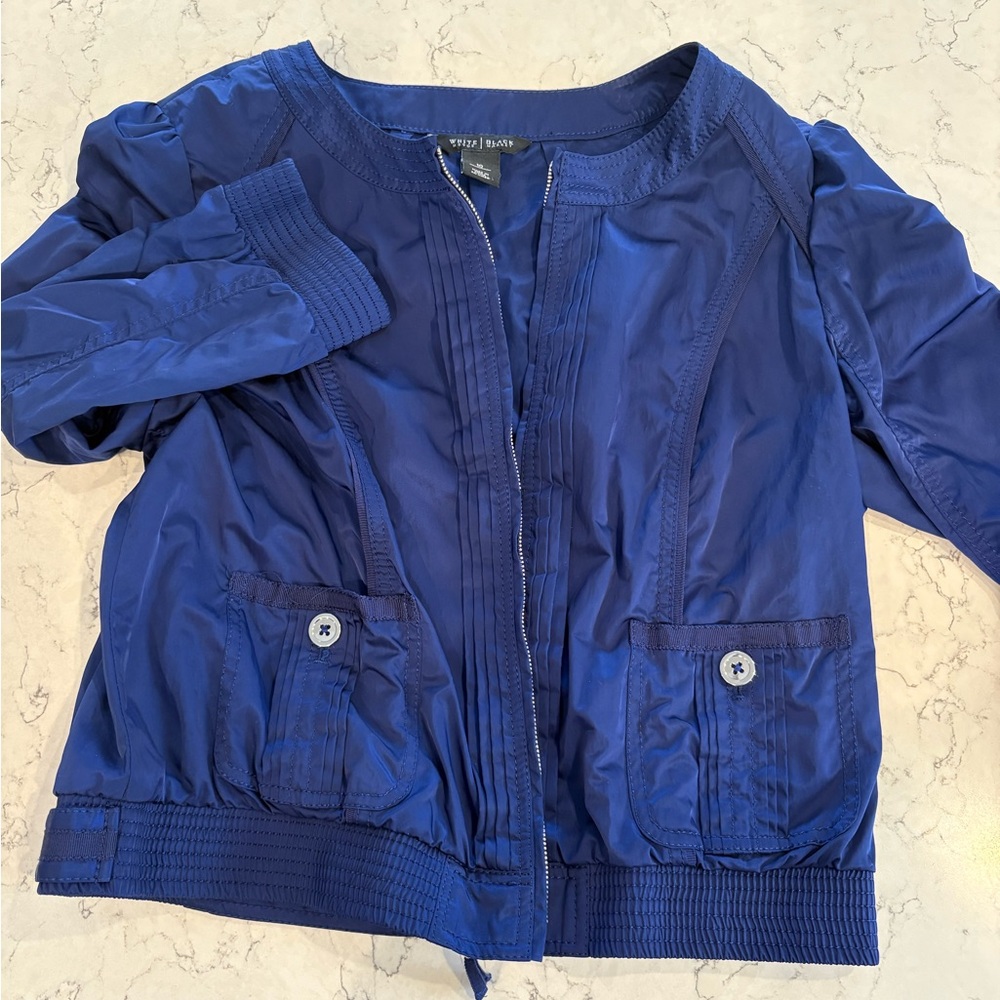 White House Black Market Navy Bomber Jacket